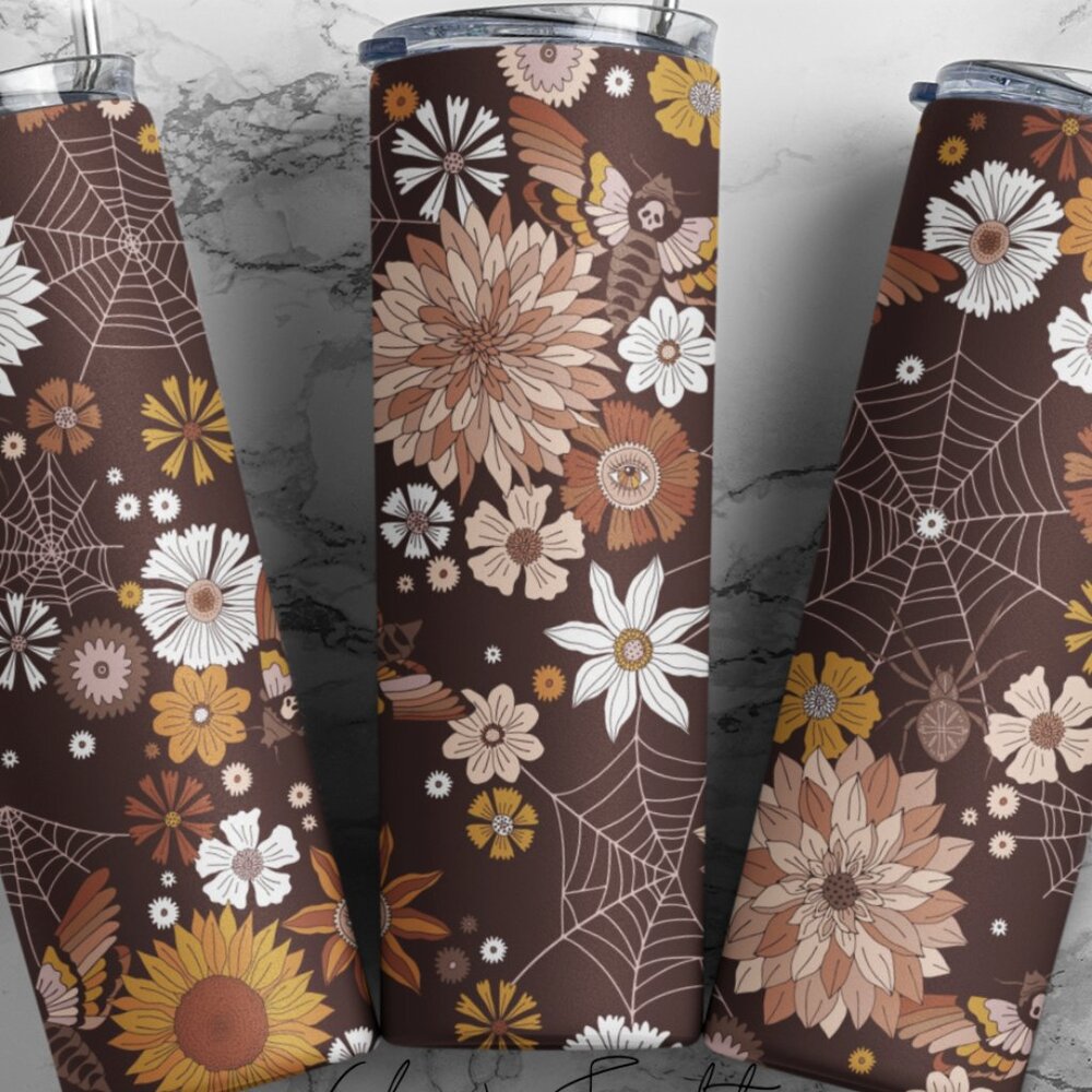Boho Spooky Stainless Steel Metal Insulated Tumbler
